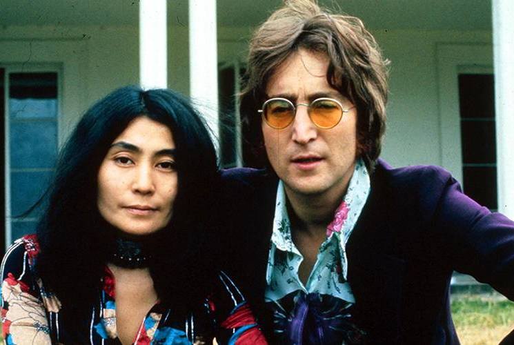 Yoko One with her deceased husband, John Lennon