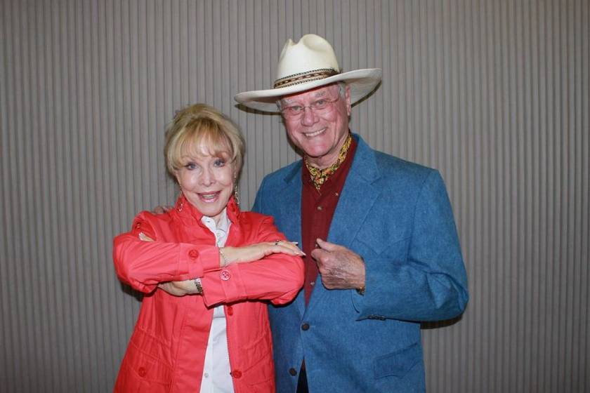 Barbara Eden with her close collegue, Larry Hagman