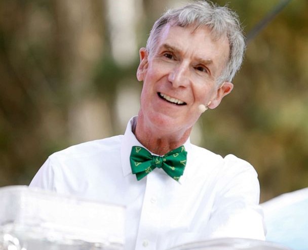 Bill Nye looking cute in white shirt